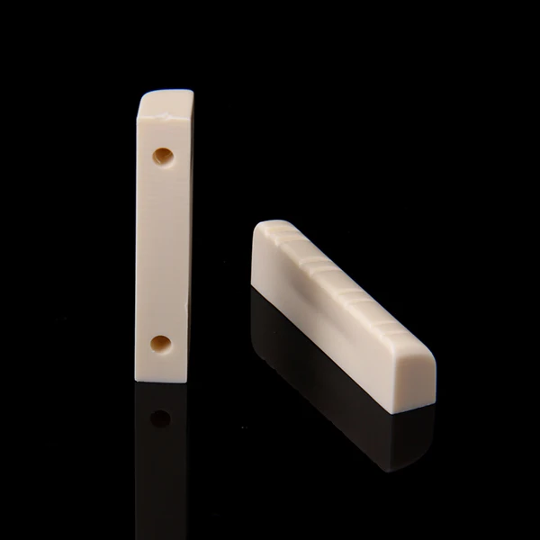 5 Pcs Beige Plastic 8 String Mandolin Slotted Nuts Durable Replacement Parts New