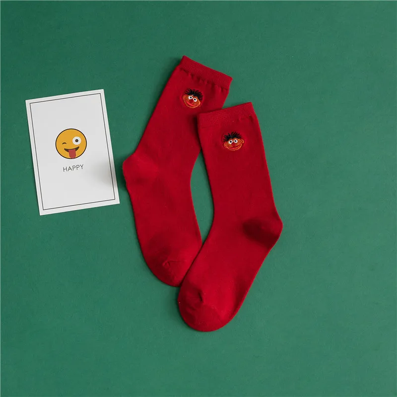 Для женщин брендовая одежда с рисунком героев из мультфильмов, с рисунком хлопковые носки Harajuku женские милые носки унисекс носки для скейтеров Hipster модные носки с изображением животных - Цвет: 2