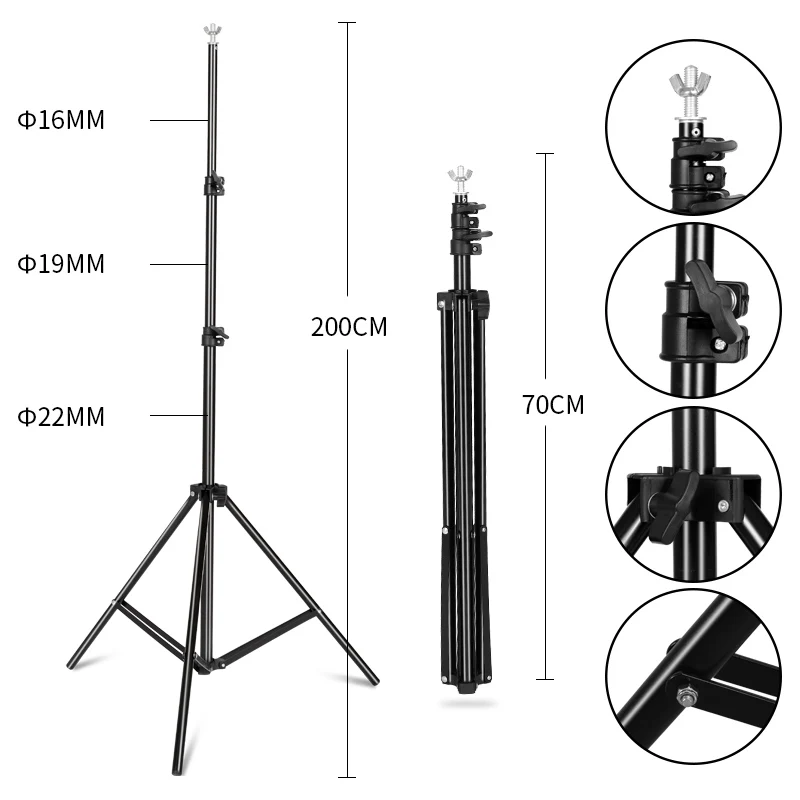 Professional Photography Lighting Equipment Kit with Softbox Soft background stand with boom arm Ba