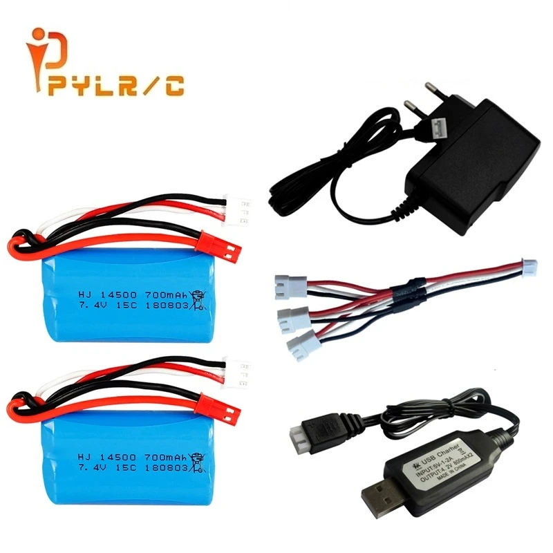 7.4V 700mah Lipo battery For FT007 Remote control boat speedboat FX059 F1 Syma aircraft Li-po 2s 7.4 14500 | Игрушки и хобби