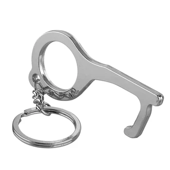 

Portable EDC Door Opener with Key Ring Mini Press Elevator Tool Touchless Door Handle Key Mulitfunction Tools Dropshipping