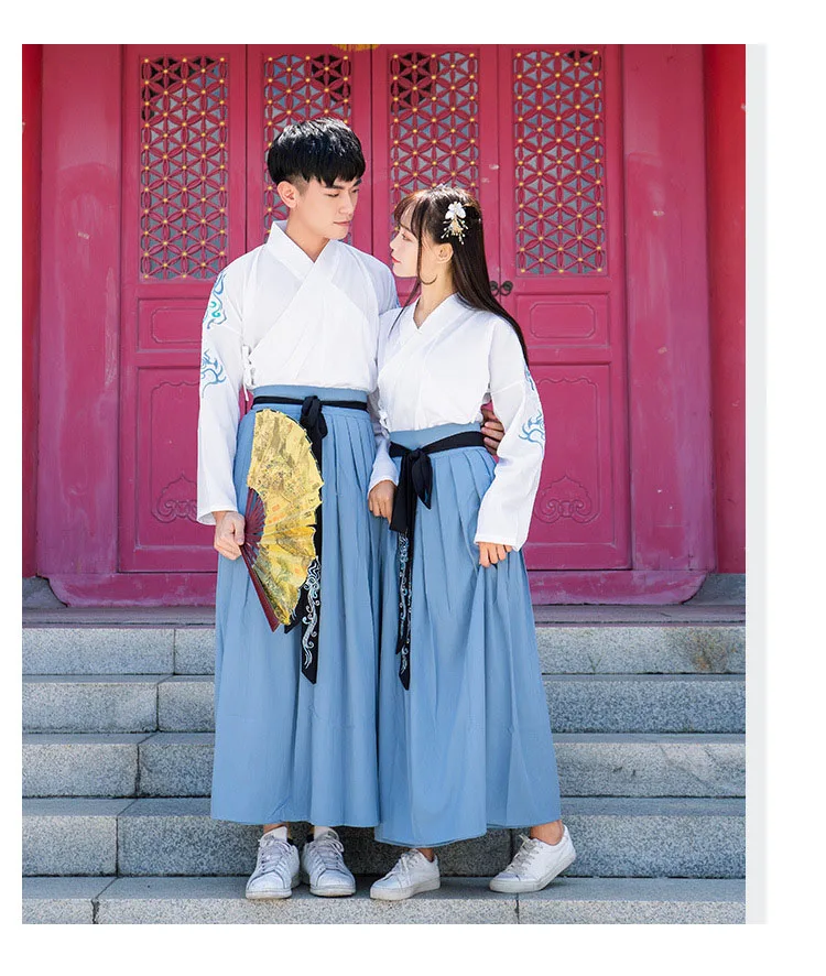 Народные танцевальные костюмы Hanfu костюм Хана династии мужская одежда старинная Китайская одежда женское китайское платье Тан - Цвет: S21 Women Set