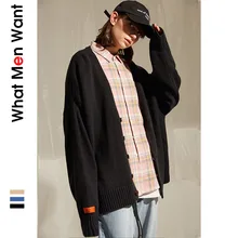 IVRESSE Coupe платье однотонный вязаный кардиган мужской свободный негабаритный однобортный свитер мужской модный Повседневный осенне-зимний джемпер