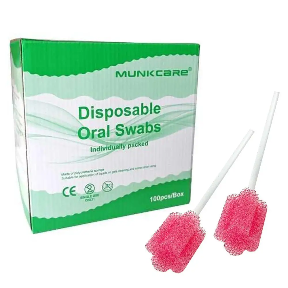 

Disposable Untreated and Unflavored Oral Swabs Coarse Sponge Flavored Oral Care Swabs