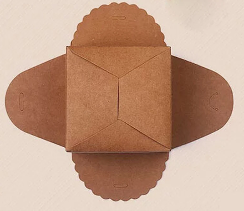 12PCS Craft Kraft Paper Boxes Wedding Party Gift Packaging For Cake Cookies
