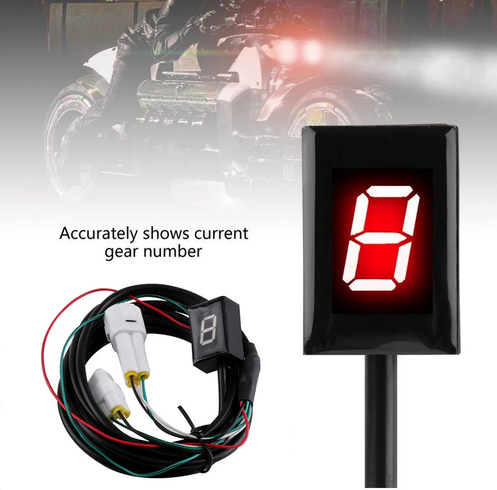 Светодиодный индикатор для мотоцикла с цифровым редуктором 1-6Level Ecu Plug sensor для Yamaha speed gear display Indicator