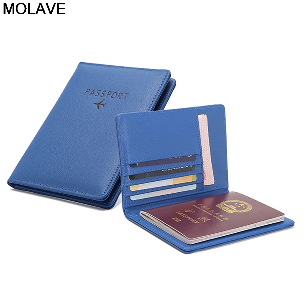 Molave Wallet Neutral Multi-purpose Travel Passport Wallet Passport Wallet Unisex Tri-fold Document Synthetic Leather Organizer