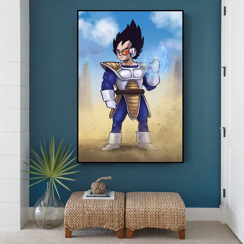 Украшение дома стены искусства холст живопись плакат японского аниме Dragon Ball Вегета модульные картины напечатаны для спальни рамки