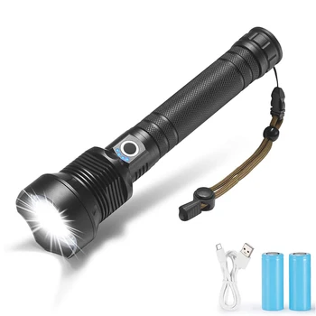 

Led Flashlight USB Rechargeable High Lumens Powerful Torch xhp50 xhp70 Hand Lamp 26650 18650 Battery 5 Model Flash Light New