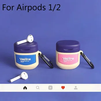 

Earphone Case For Airpods 1/2/3 Case Silicone Cute Skin Protection Cream Funny Cover For Apple Airpods Accessories Earbud Case
