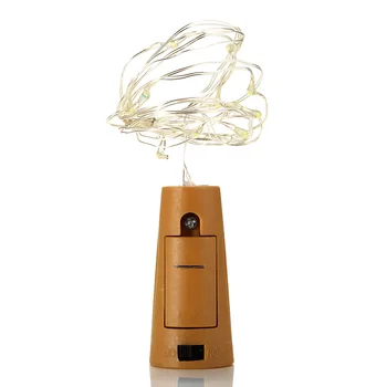

Jiguoor Battery Powered 75cm/1M 15/20LEDs Cork Shaped Silver LED Starry Light Wine Bottle Lamp For Party