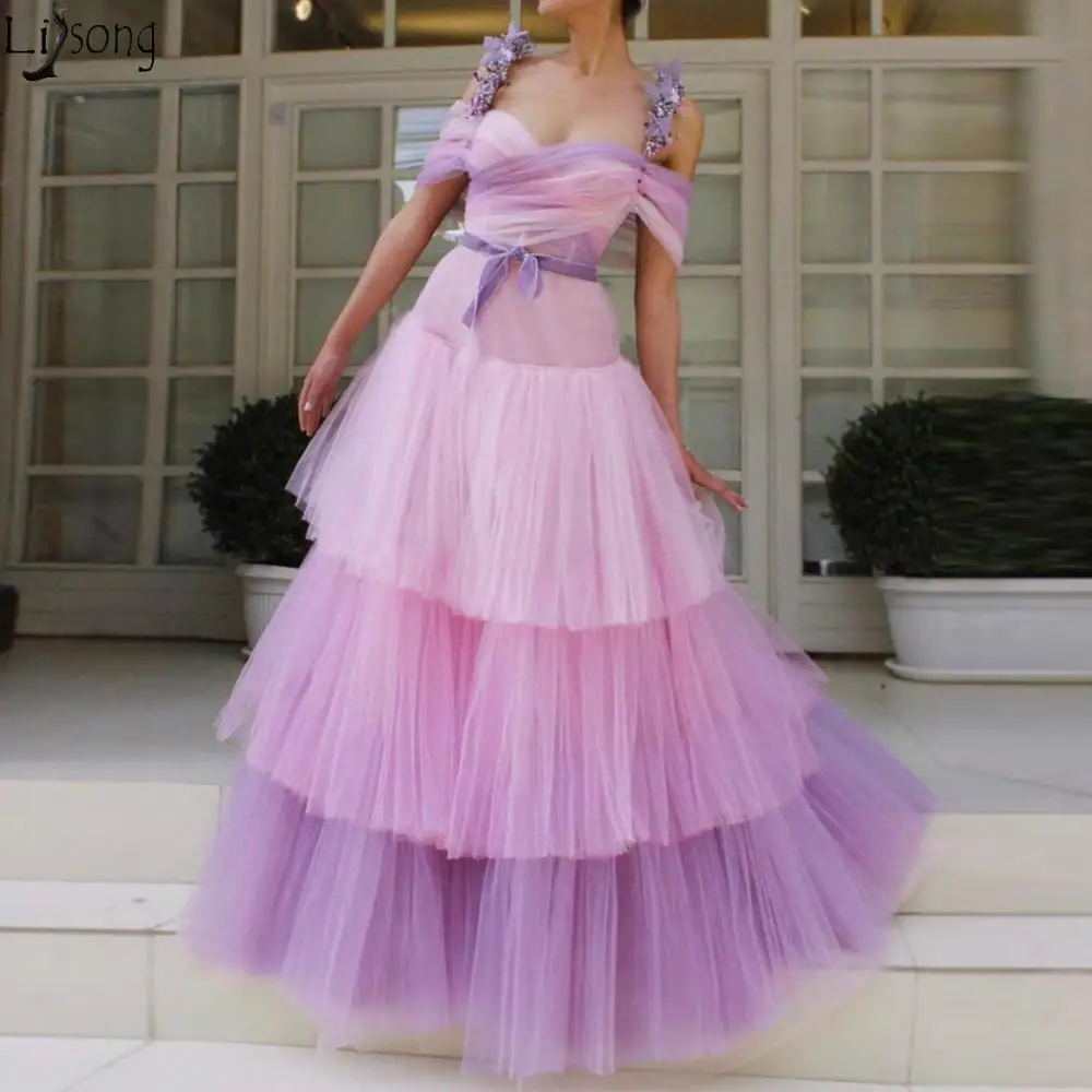 pastel evening gown