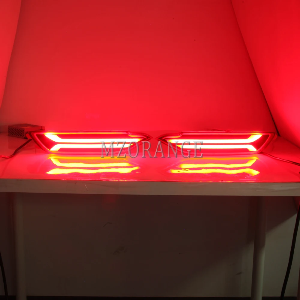 MZORANGE Rear Bumper Light For Hyundai Tuscon 17 High brightness LED DRL guide LED Fog light With Turn Signal Light
