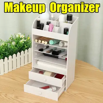 

Plastic Makeup Organizer Drawers Cosmetic Storage Box Jewelry Container Make Up Case Desktop Makeup Brush Holder Organizers