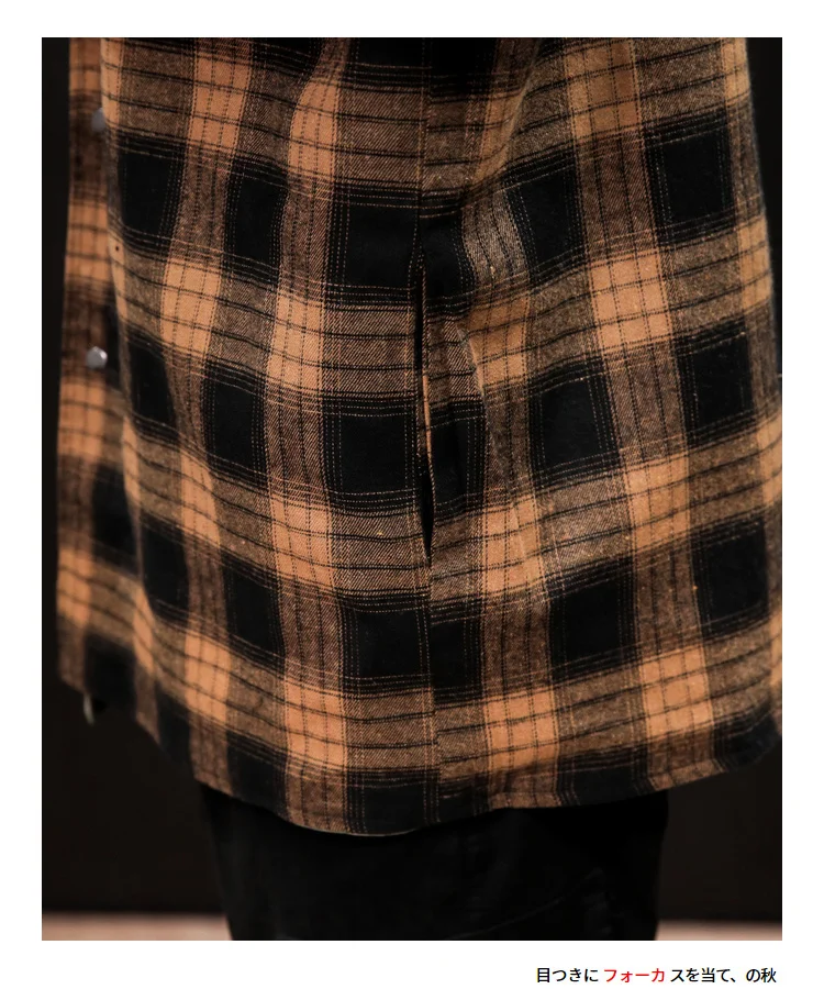 Autumn New Double-faced Jacket Men's Fashion Retro Casual Plaid Jacket Man Streetwear Wild Loose Hip Hop Bomber Jacket M-5XL