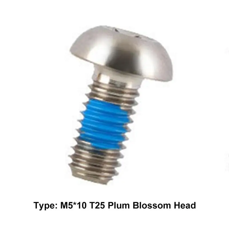Silver 6 шт./компл. винты MTB велосипед дисковый тормоз ротора болты T25 Plum на открытом воздухе велосипедные аксессуары Титан Сплав Тормозной диск фиксируется - Цвет: Silver