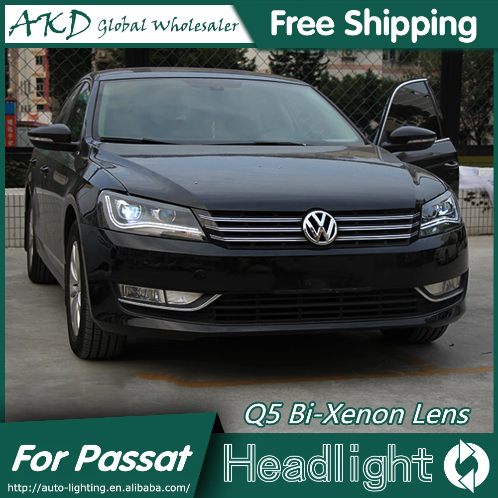 akd araba styling icin vw passat b7 farlar 2012 2014 passat cc led far drl bi xenon mercek yuksek dusuk isin park sis lambasi passat cc led fog lampcar styling aliexpress