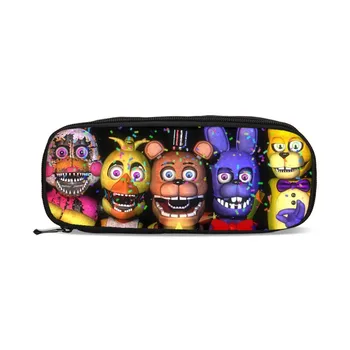 

Boy Cartoon School Five Night At Freddy Large Wallets Children Cute Pencil Box Pouch Kids Purse Gift Office Pencil Case Supplies