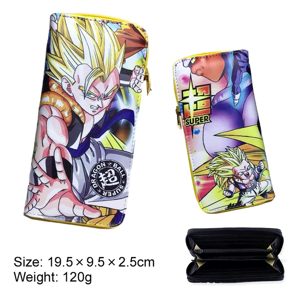 Аниме Dragon Ball Z PU кошелек Супер Saiyan Goku мультфильм молния кожа держатели карт слои кошельки для мальчиков и девочек монета печати сумки