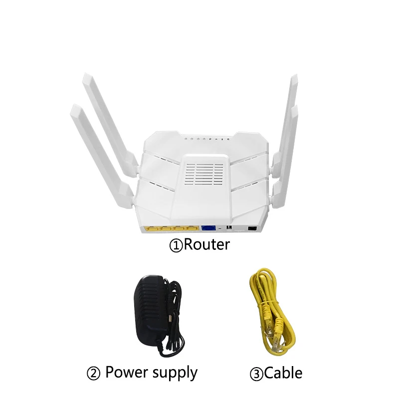 2,4 г/5,8 Г двухчастотный маршрутизатор 1200 м беспроводной маршрутизатор 5 портов 1LAN+ 4WAN 10/100/1000 м гигабитный маршрутизатор 802,11 ngbaac английской прошивкой