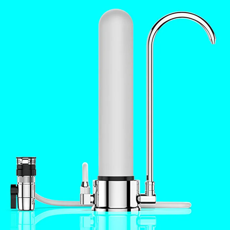  Water Filter Desktop Stainless Steel Water Purifier Faucet Healthy Ceramic Cartridge Kitchen Water  - 4000358805877