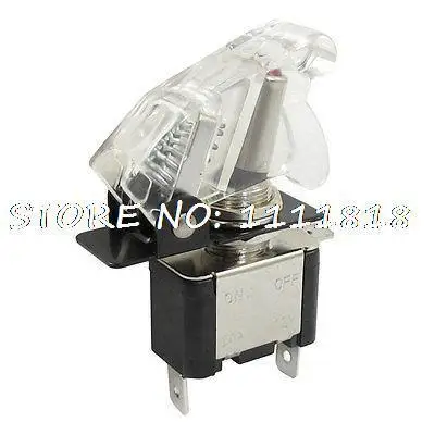

DC 20A 12V 2 Position SPST ON-OFF 3 Pin Toggle Switch w Clear Cap