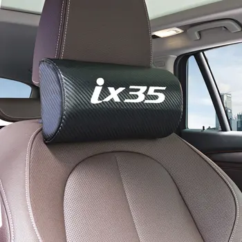 

1pcs Car Neck Pillow PU Leather Seat Head rest Pillows Cushion For hyundai ix35 Car Accessories