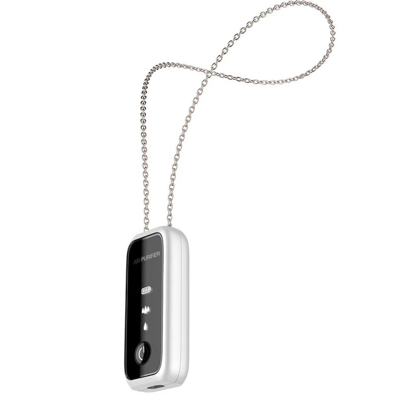 Hanging Neck Air Purifier Wearable Necklace Mini Portable Freshener Ionizer Negative Ion Generator Mist Maker for Travel Home