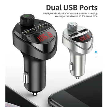 

Car Bluetooth MP3 Player Wireless Audio Transmitter Media Player Dual USB Ports Charging Adapter