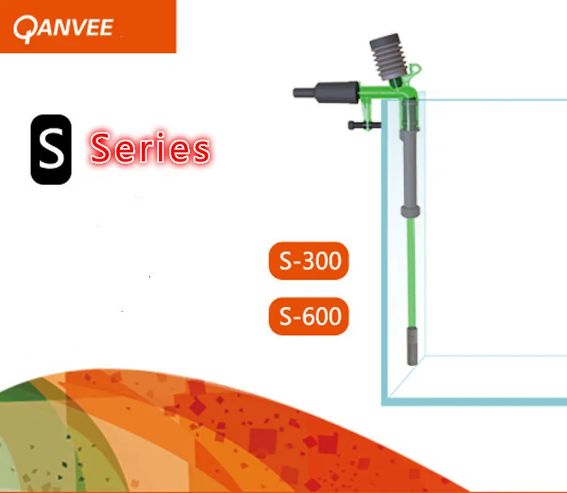 QANVEE Сифон трубу обмен водопровод, C, E, S, серия аквариума табурет линия отсоса обеспечивает садок для рыбы ясно, Очищающий Инструмент для аквариума