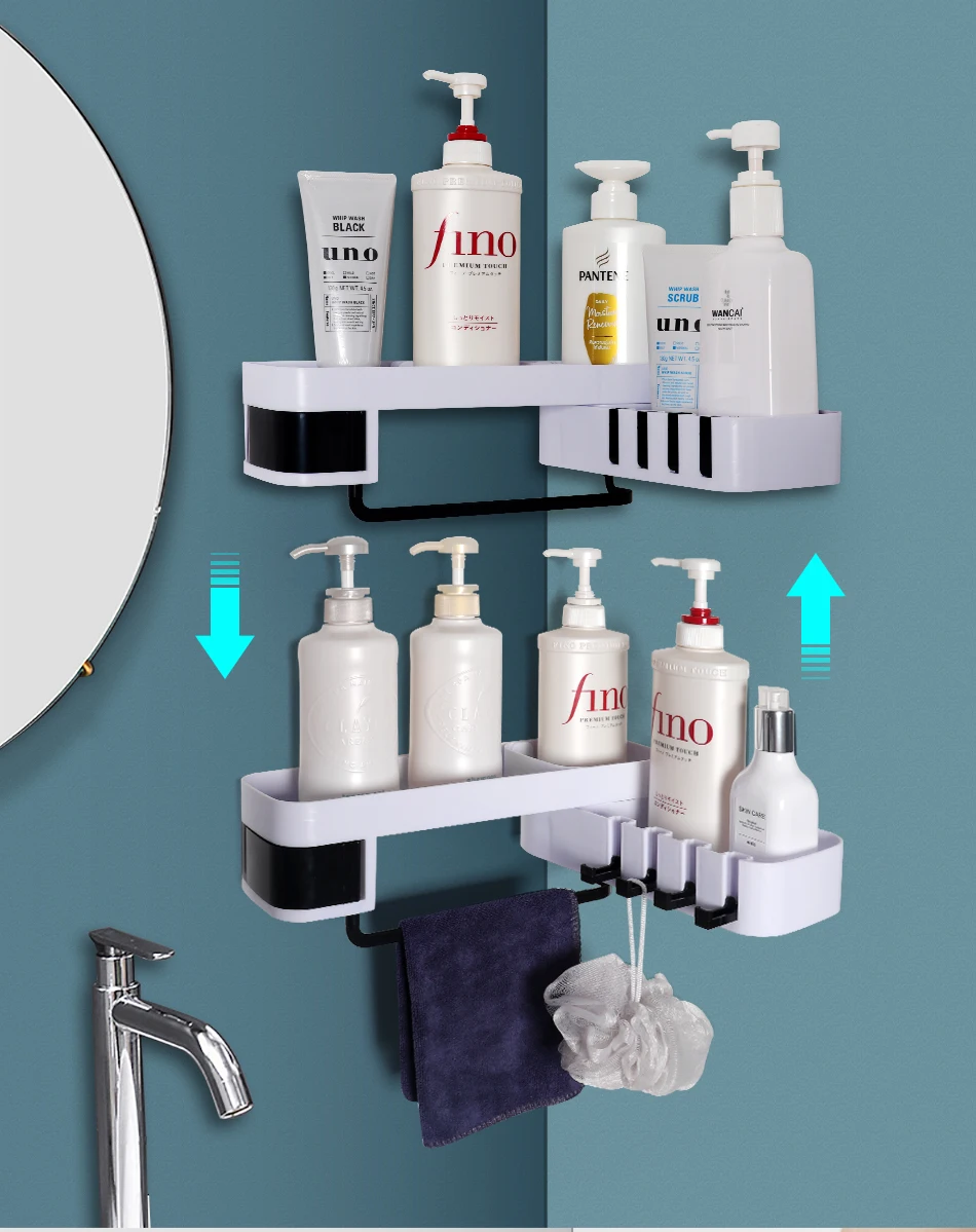 Étagère De Douche à Ventouse - Organisateur Salle De Bain Sans Perçage - Support Mural Pour Gel Douche, Shampoing - Idéal Location, Appartement