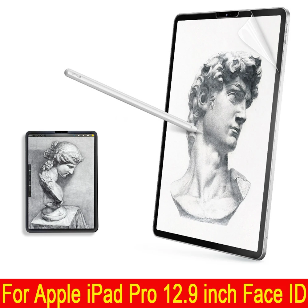 

Paper Like Screen Protector Film Matte PET Anti Glare Painting For Apple iPad Pro 12.9 inch Face ID