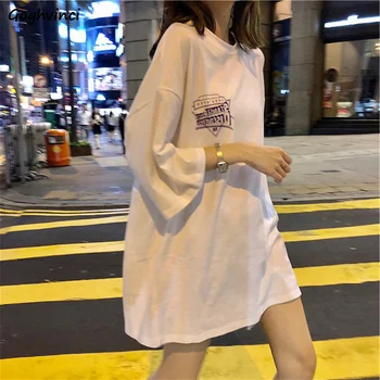 

T-shirts Women Short Sleeve Harajuku Korean Style High Quality Stylish Womens Summer Breathable All-match Loose Tops Students