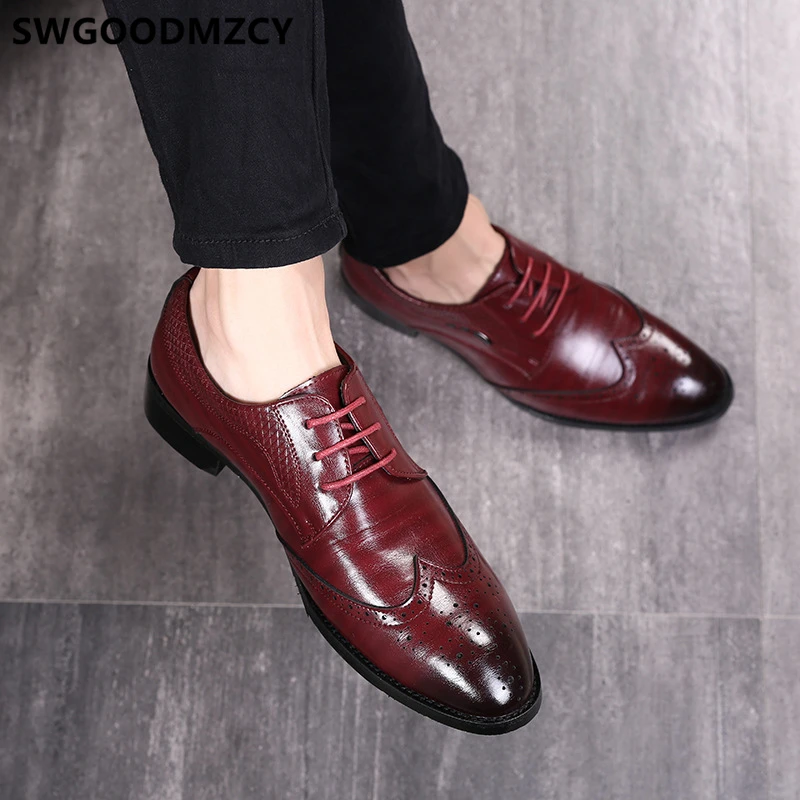 Scarpe Brogue Italiane Uomo Scarpe Oxford Per Uomo Scarpe Business Zapatos De Hombre De Vestir Formale Erkek Ayakkabi Scarpe Uomo