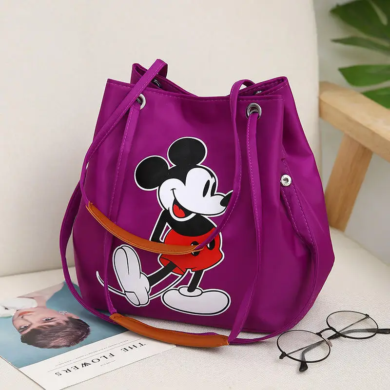 Disney женская сумка на плечо, модная оксфордская сумка, Микки Маус, дамская сумка, большая емкость, Минни, Повседневная сумка на плечо, для покупок - Цвет: 7