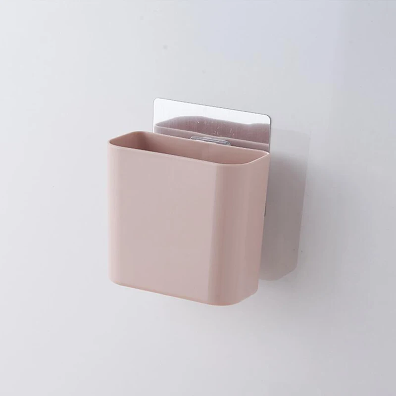 pink Creative Wall Mounted Storage Racks Quality Sundries Storage Organizer Fashion Seamless Hanging Rack For Kitchen Bathroom - Цвет: pink