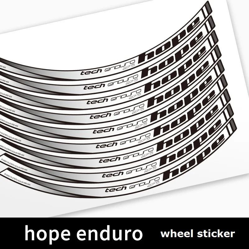 Hope Fortus 30 Rim Decal stickers Full Set mountain bike downhill yellow 