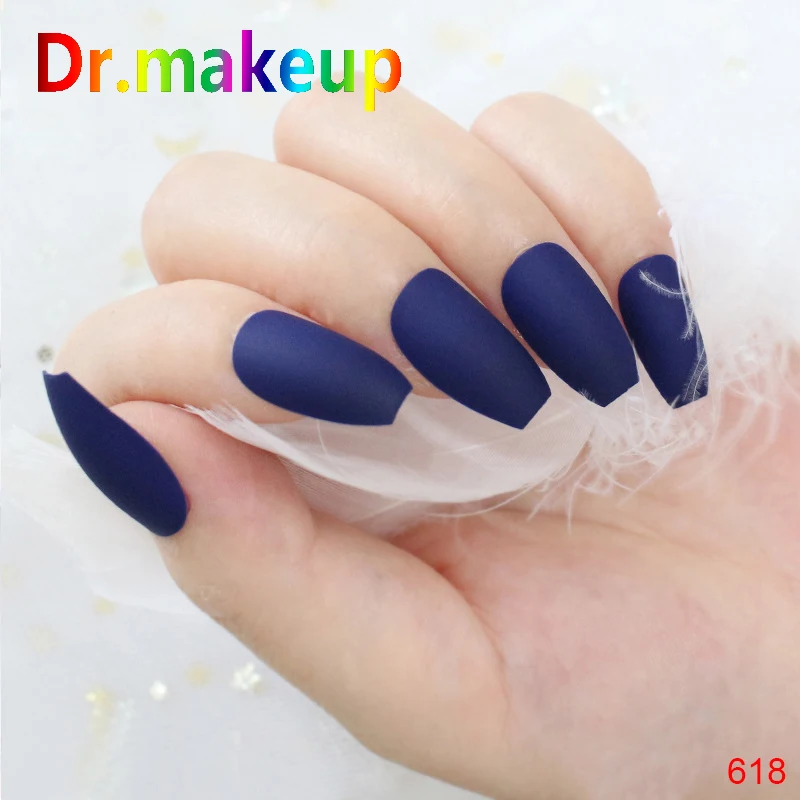 

Dr.makeup 24 PCS Fake Nails For Nail Extensions Colors Full Cover Press on Artificial Finger Tips Design of Art Resin False Nail