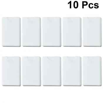 

10pcs in 1 Suit 20m Refillable Subpackaging Bottle Small Portable Spray Bottle Square Card Fine Mist Sprayer Set