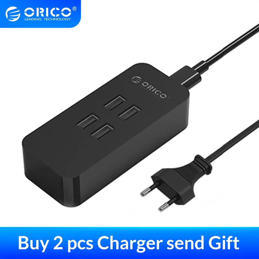 ORICO 4 порта USB устройство с европейской вилкой настольное зарядное смарт для Samsung