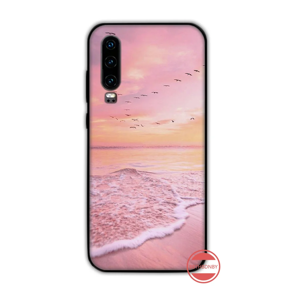 silicone case for huawei phone Biển Đảo Du Lịch Bãi Biển Đại Dương Hoa Văn Ốp Lưng Điện Thoại Funda Cho Huawei P9 P10 P20 P30 Lite 2016 2017 2019 Plus pro P Thông Minh silicone case for huawei phone Cases For Huawei