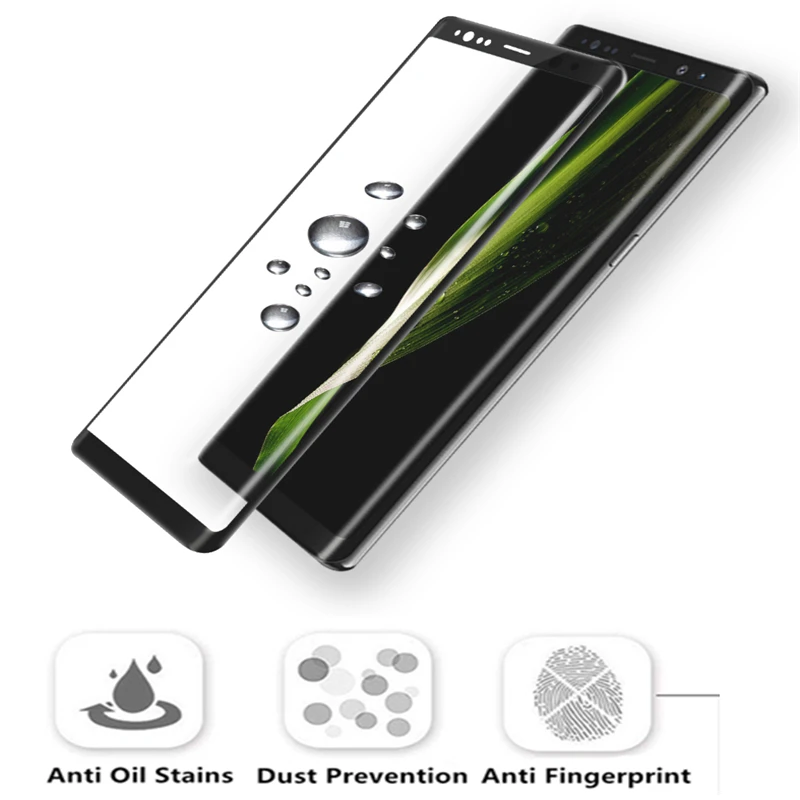 New Quality assuranceTempered Glass Film For Samsung Galaxy Note 8 Edge 9D Full Curved Screen Protector