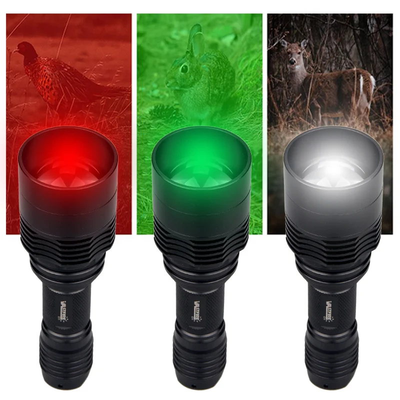 C11 48 мм объектив портативный светодиодный фонарик для охоты светодиодный фонарик белый/красный/зеленый цветной фонарик 300-1300 лм 1 режим света для 18650