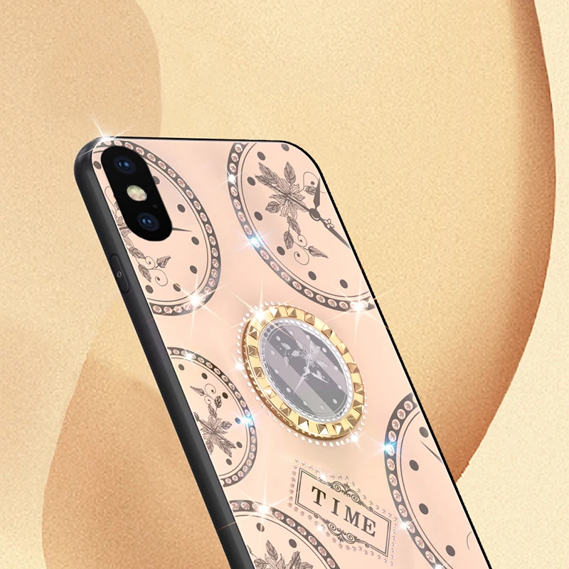 Силиконовый чехол для телефона с магнитным кольцом для iphone 6, 6s, 7, 8 Plus, 11 pro, x, xs, max, xr, 10, роскошный Магнитный 3D чехол для задней панели, чехол etui