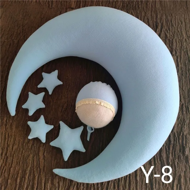 Baby Photography Accessories Newborn Props Moon Pillow Star Hat Set Studio Boy Girl Photo Shoot Background Fotografia Blanket Color 8