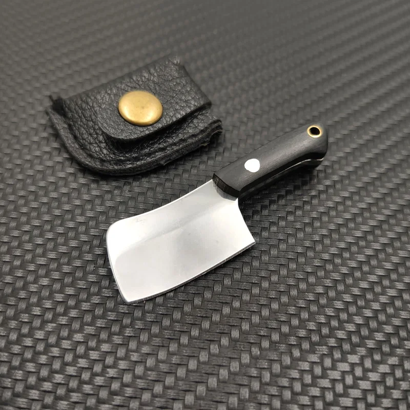 Dropship Stainless Steel Fixed Blade Knife Ebony Handle Mini Kitchen Knife With Knife Set Daily Portable Pocket Knife Hand Tools