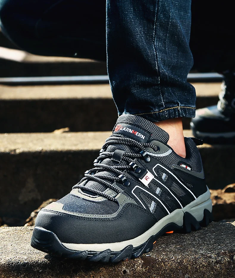 Men's Steel Toe Work Safety Shoes Breathable Anti-smashing Anti-puncture Non-slip Construction Protective Footwear