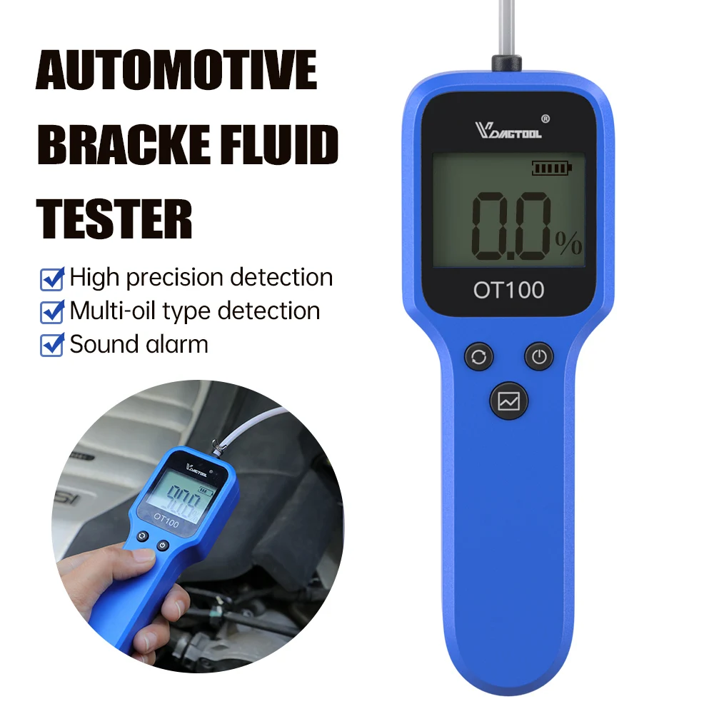 OT100 Engine Oil Tester Auto Check Oil Quality With LED Display Gas Analyzer Car Testing Tools Inject Check Brake Fluid Tester