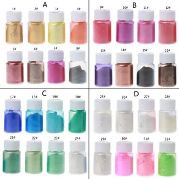 

8 Colors 10g Epoxy Resin Colorant Powder Mica Pearlescent Pigments Kit Q0KE