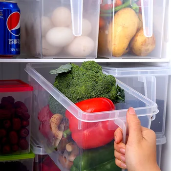 

Kitchen Refrigerator Plastic Freeze Storage Box Egg Box Food Freshness Box Drawer-type Food Storage Box Finishing Box